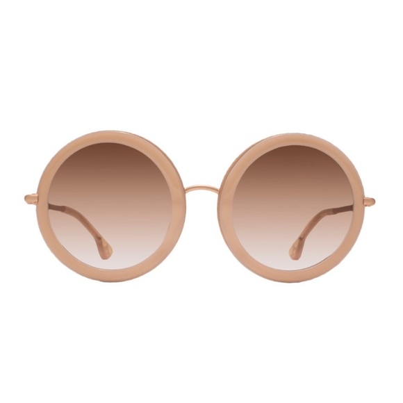 Alice + Olivia Accessories - Alice + Olivia BEVERLY blush round sunglasses NWT round nude boho sunglasses